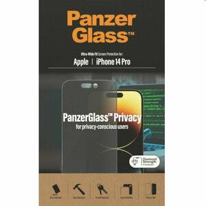 Ochranné sklo PanzerGlass UWF Privacy AB pro Apple iPhone 14 Pro, černé obraz