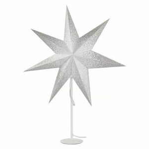 EMOS Vánoční papírová hvězda bílo-stříbrná se stojánkem 45cm DCAZ14 obraz