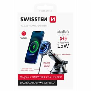Swissten magnetický držák do auta s bezdrátovým nabíjením (MagSafe), 15W obraz