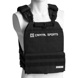 Capital Sports Battlevest 2.0, zátěžová vesta, 2 x 2 závaží, 2, 6 & 4 kg, černá obraz