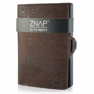 Slimpuro ZNAP, portofel subțire, 8 cărți, compartiment pentru monede, 8 × 1, 5 × 6 cm (L × Î × l), protecție RFID obraz