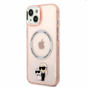 Pouzdro Karl Lagerfeld MagSafe IML Karl and Choupette NFT pro Apple iPhone 14 Plus, růžové obraz