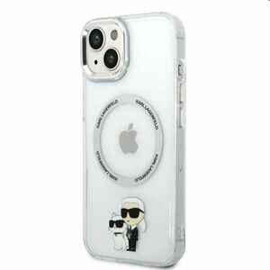 Pouzdro Karl Lagerfeld MagSafe IML Karl and Choupette NFT pro Apple iPhone 14 Plus, transparentní obraz