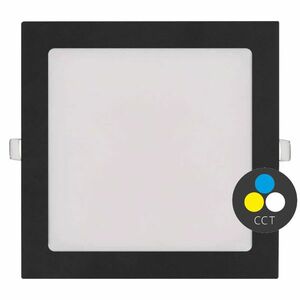 EMOS Černý vestavný LED panel hranatý 225 x 225mm 18W CCT Premium ZD2343 obraz