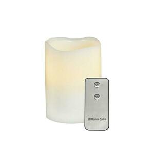 ACA Lighting bílá svíčka, 1 LED na baterie 2xAA + dálkové ovládání, teplá bílá, IP20, pr.7.5x12.5cm F0711515 obraz