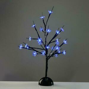 ACA Lighting strom na stůl, 25 LED na baterie 3xAA, modrá, IP20 10x10x45cm XCHERRYLEDBL45 obraz