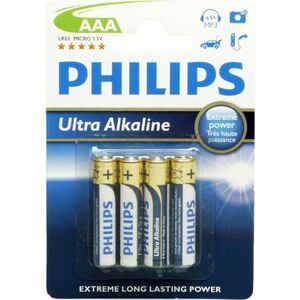Baterie alkalická 1, 5V AAA Philips LR03 ULTRA ALKALINE obraz
