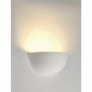 SLV BIG WHITE PLASTRA 101, nástěnné svítidlo, C35, půlkulaté, bílá sádra, max. 40 W 148013 obraz