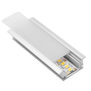 CENTURY AL PROFIL pro LED pásek 10mm plochý opálový kryt 27x11mm IP20 délka 2m CEN KPRCA-2711 obraz