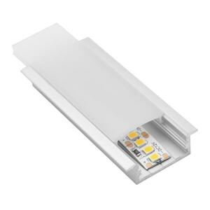 CENTURY AL PROFIL pro LED pásek 15mm plochý zapuštěný opálový kryt 30x11mm IP20 délka 2m CEN KPRI-3011 obraz