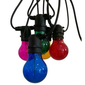 CENTURY LED FIESTA Světelný řetěz s 10 LED žárovkami barevné 6W E27 200Lm IP44 CEN FSTACO-062722 obraz