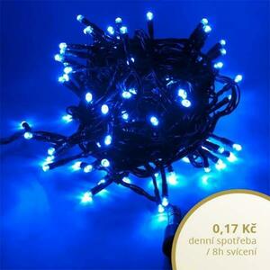 DecoLED LED osvětlení vánoční venkovní - 4 m, 32 modrých diod obraz