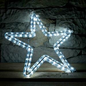 DecoLED LED světelná hvězda na VO, pr.40cm, ledově bílá obraz