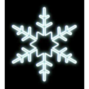 DecoLED LED světelná vločka s hvězdou ve středu na VO, pr .80 cm, ledově bílá obraz