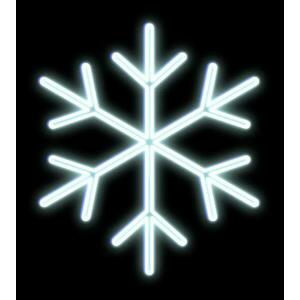 DecoLED LED světelná vločka, závěsná, pr. 80cm, ledově bílá obraz