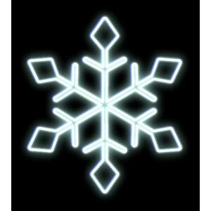 DecoLED LED světelný motiv - vločka, ledově bílá, pr. 65 cm obraz