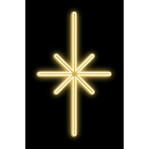 DecoLED LED světelný motiv hvězda polaris, závěsná, 14 x 25 cm, teple bílá obraz