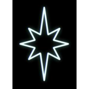 DecoLED LED světelný motiv hvězda, ledově bílá, 80x50cm EFD09S1 obraz