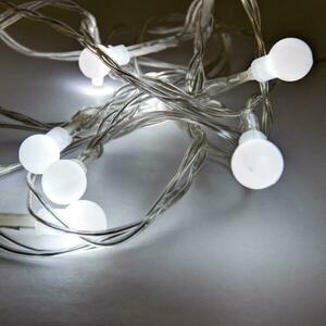 DecoLED LED světelný řetěz na baterie - ledově bílá, 10 diod, 2, 1m obraz