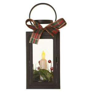 EMOS LED dekorace - vánoční lucerna se svíčkou černá, 20 cm, 3x AAA, vnitřní, vintage DCLV14 obraz