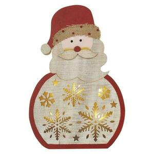 EMOS LED dekorace dřevěná – Santa, 30 cm, 2x AAA, vnitřní, teplá bílá, časovač DCWW24 obraz