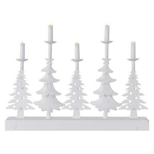 EMOS LED svícen – vánoční stromy se svíčkami, 24 cm, 2x AA, vnitřní, teplá bílá, časovač DCAW14 obraz