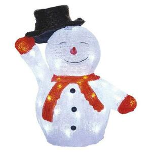 EMOS LED vánoční sněhulák s kloboukem, 36 cm, venkovní i vnitřní, studená bílá, časovač DCFC18 obraz