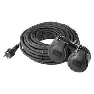 EMOS Prodlužovací kabel gumový – 2 zásuvky, 25m, 3× 1, 5mm2, IP44 1901022500 obraz