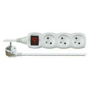 EMOS Prodlužovací kabel s vypínačem – 3 zásuvky, 1, 5m, bílý 1902130155 obraz