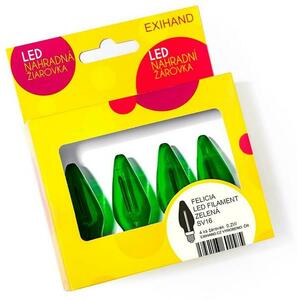 Exihand Blistr 4 zelená žárovky FELICIA LED FILAMENT 14V/0, 2W 166100.FIL.B.ZE obraz