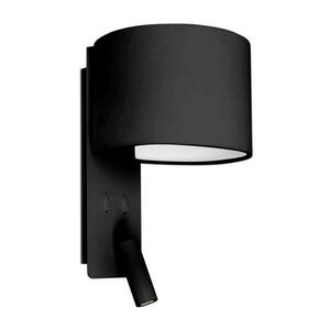 FARO FOLD nástěnná lampa, černá, se čtecí lampičkou obraz