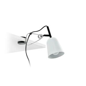 FARO STUDIO bílá stolní lampa s klipem obraz