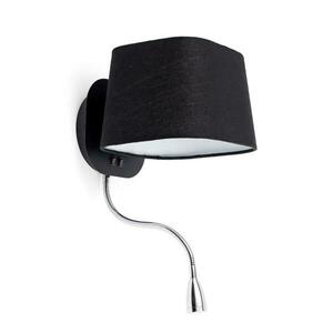 FARO SWEET nástěnná lampa na čtení, černá, se čtecí lampičkou 1L obraz