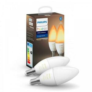 PHILIPS HUE Hue White Ambiance Bluetooth LED žárovka E14 set 2ks 87195143567332 2x4W 2x470lm 2200-6500K obraz