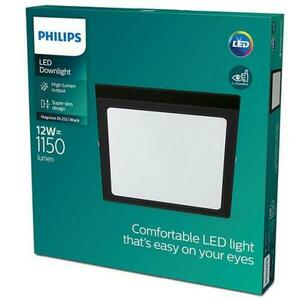 LED Stropní přisazené svítidlo Philips Magneos 8719514328730 12W 1150lm 2700K IP20 21cm hranaté černé obraz