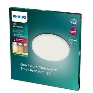 LED Stropní přisazené svítidlo Philips Superslim CL550 8719514327061 22W 2000lm 2700K IP20 43cm bílé, 3-krokové stmívání obraz