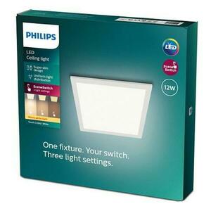 LED Stropní přisazený panel Philips Superslim Touch CL560 8719514326620 12W 1100lm 2700K IP20 30cm bílý, 3-krokové stmívání obraz