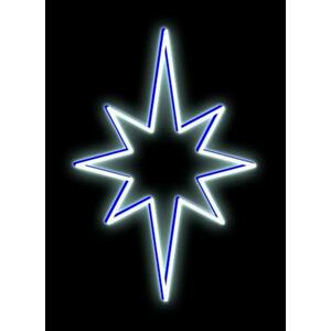 DecoLED LED světelná hvězda na VO, 45x70 cm, ledově bílá obraz