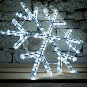DecoLED LED světelný motiv - vločka, ledově bílá, pr. 60 cm obraz