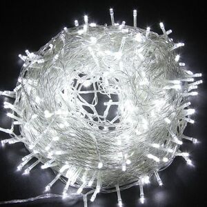 S.O.S. dekorace LED světelný řetěz vnitřní - 18m, studená bílá, 360 diod, transparentní kabel obraz