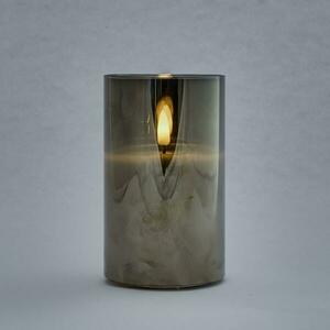 DecoLED LED svíčka ve skle, 7, 5 x 10 cm, šedá obraz