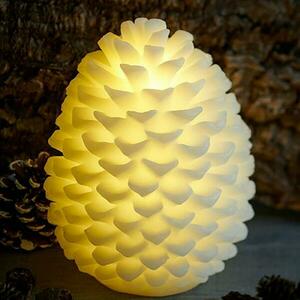 DecoLED LED svíčka, vosková, šiška, 14 x 18, 5 cm, bílá obraz