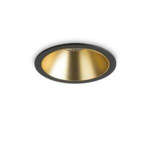 LED Zápustné bodové svítidlo Ideal Lux Game Round Black Gold 192345 11W 850lm 3000K IP20 kulaté černé obraz