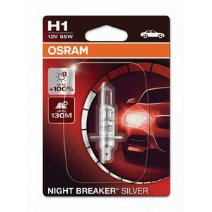 OSRAM H1 12V 55W P14, 5s NIGHT BREAKER SILVER +100% 1ks 64150NBS-01B obraz