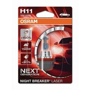 OSRAM H11 12V 55W PGJ19-2 NIGHT BREAKER LASER +150% více světla 1ks 64211NL-01B obraz