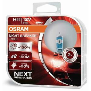 OSRAM H11 64211NL-HCB NIGHT BREAKER LASER 55W 12V +150% 2ks obraz