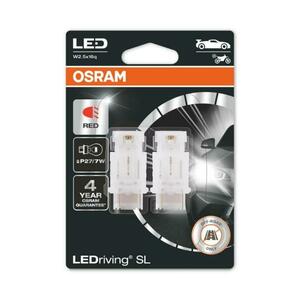 OSRAM LED P27/7W 3157DRP-02B RED 12V 1, 8W W2.5x16q obraz