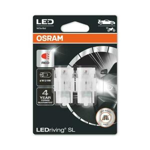 OSRAM LED W21W 7505DRP-02B RED 12V 1, 4W W3x16d obraz