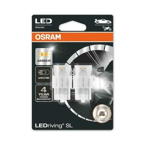 OSRAM LED W21W 7505DYP-02B AMBER 12V 2W W3x16d obraz