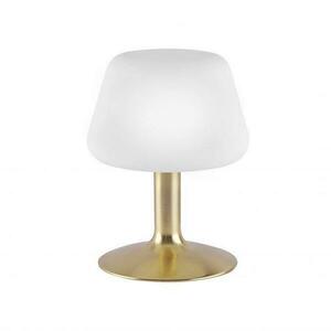 PAUL NEUHAUS LED stolní lampa v matné mosazi a stínítkem z opálového skla, teplá bílá barva vč. Dotykového stmívání 3000K PN 4078-60 obraz